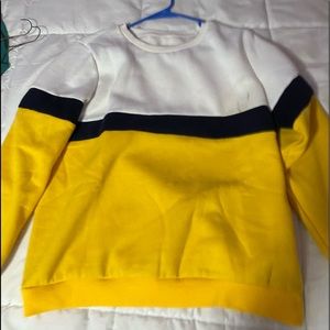 yellow sweatshirt